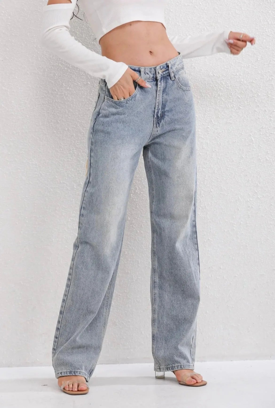 Vaqueros Vintage Rasgados para mujer