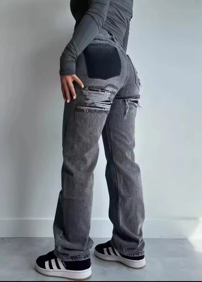 Vaqueros Vintage Rasgados para mujer