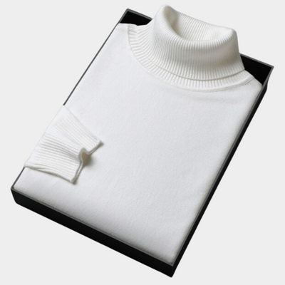 Suéter clásico de cuello alto para hombre
