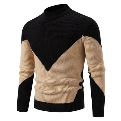 Jersey de cuello alto de punto de diseño moderno para hombre
